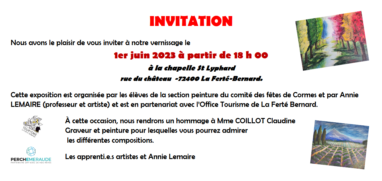 Invitation vernissage peinture
