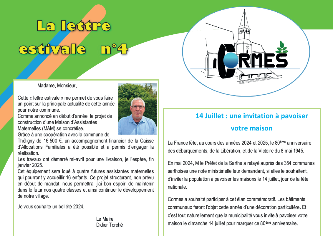 La lettre estivale 2024