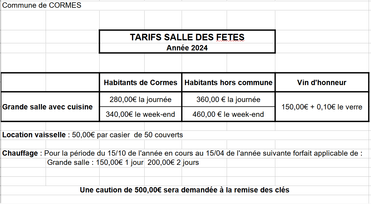 Location salle polyvalente