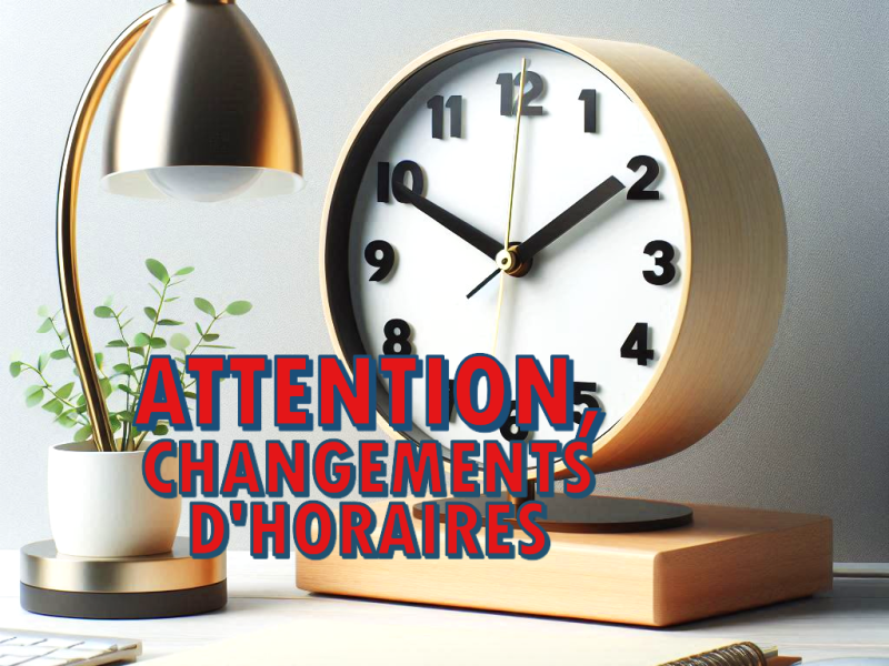 Changements d'horaires de la mairie
