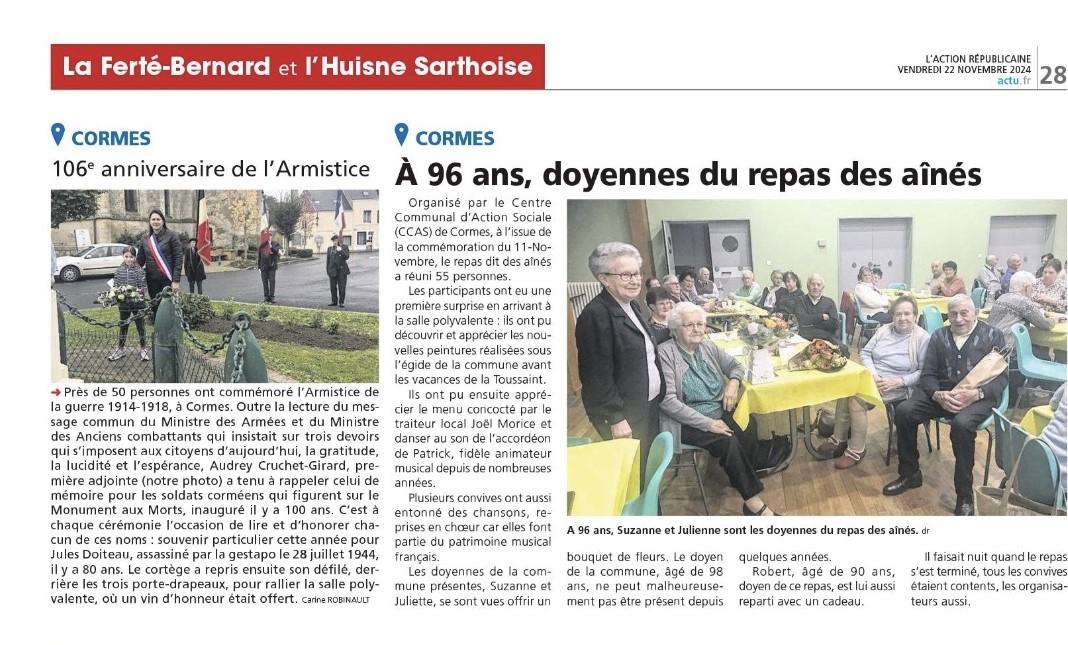 Article L'Action Républicaine 22 novembre 2024