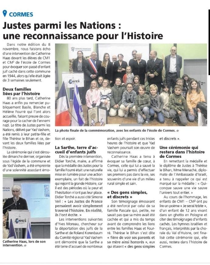Article L'Écho Sarthois