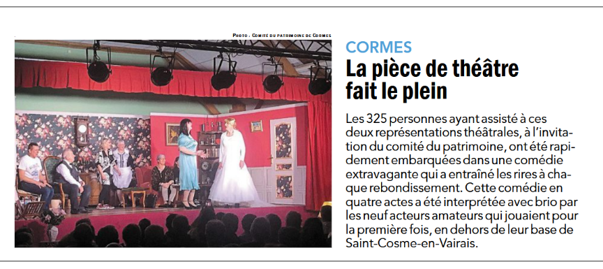 Théâtre à Cormes
