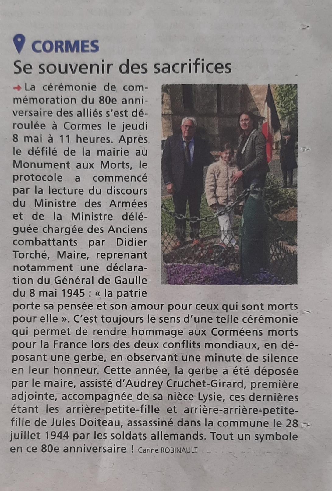 Cérémonie du 08 mai